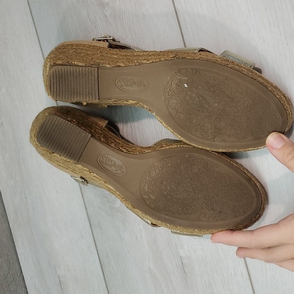 Euro By Sofft Womens Soft Comfort Espadrille Wedge Sandals Shoes sz 9M - Picture 11 of 13